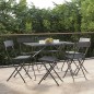 vidaXL Sillas cafetería plegables 6 uds acero y ratán sintético negro vidaXL Sillas cafetería plegables 6 uds acero y ratán sintético negro