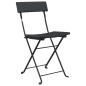 vidaXL Sillas cafetería plegables 6 uds acero y ratán sintético negro vidaXL Sillas cafetería plegables 6 uds acero y ratán sintético negro