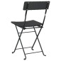 vidaXL Sillas cafetería plegables 6 uds acero y ratán sintético negro vidaXL Sillas cafetería plegables 6 uds acero y ratán sintético negro