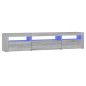 vidaXL Mueble de TV con luces LED gris sonoma 195x35x40 cm