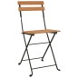 vidaXL Sillas cafetería plegables 8 uds acero y madera maciza de teca vidaXL Sillas cafetería plegables 8 uds acero y madera maciza de teca