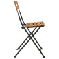 vidaXL Sillas cafetería plegables 8 uds acero y madera maciza de teca vidaXL Sillas cafetería plegables 8 uds acero y madera maciza de teca