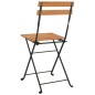 vidaXL Sillas cafetería plegables 8 uds acero y madera maciza de teca vidaXL Sillas cafetería plegables 8 uds acero y madera maciza de teca