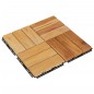 vidaXL Baldosas de terraza 30 uds madera maciza teca 30x30 cm vidaXL Baldosas de terraza 30 uds madera maciza teca 30x30 cm