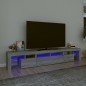 vidaXL Mueble de TV con luces LED gris Sonoma 230x36,5x40 cm vidaXL Mueble de TV con luces LED gris Sonoma 230x36,5x40 cm