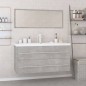vidaXL Conjunto de muebles de baño madera contrachapada gris hormigón vidaXL Conjunto de muebles de baño madera contrachapada gris hormigón