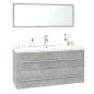 vidaXL Conjunto de muebles de baño madera contrachapada gris hormigón vidaXL Conjunto de muebles de baño madera contrachapada gris hormigón