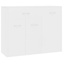 vidaXL Aparador de madera contrachapada blanco 88x30x70 cm