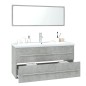 vidaXL Conjunto de muebles de baño madera contrachapada gris hormigón vidaXL Conjunto de muebles de baño madera contrachapada gris hormigón