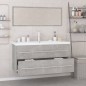 vidaXL Conjunto de muebles de baño madera contrachapada gris hormigón vidaXL Conjunto de muebles de baño madera contrachapada gris hormigón