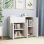 vidaXL Aparador de madera contrachapada blanco 88x30x70 cm vidaXL Aparador de madera contrachapada blanco 88x30x70 cm