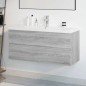 vidaXL Mueble de baño con lavabo madera contrachapada gris Sonoma vidaXL Mueble de baño con lavabo madera contrachapada gris Sonoma