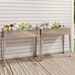 vidaXL Jardineras 2 unidades acero galvanizado