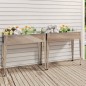 vidaXL Jardineras 2 unidades acero galvanizado