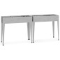 vidaXL Jardineras 2 unidades acero galvanizado