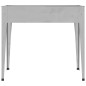 vidaXL Jardineras 2 unidades acero galvanizado