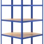 vidaXL Estantería 5 niveles 2 uds acero y madera contrachapada azul vidaXL Estantería 5 niveles 2 uds acero y madera contrachapada azul