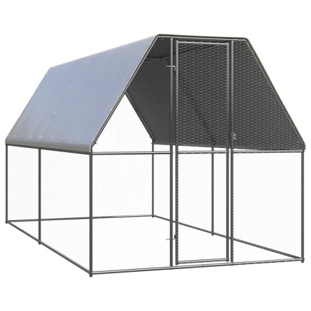 vidaXL Jaula gallinero de exterior de acero galvanizado 2x4x2 m