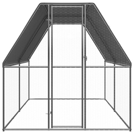 vidaXL Jaula gallinero de exterior de acero galvanizado 2x4x2 m