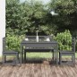 vidaXL Juego de comedor de jardín 4 piezas madera maciza pino gris vidaXL Juego de comedor de jardín 4 piezas madera maciza pino gris