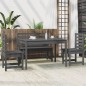 vidaXL Juego de comedor de jardín 4 piezas madera maciza pino gris vidaXL Juego de comedor de jardín 4 piezas madera maciza pino gris