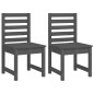 vidaXL Juego de comedor de jardín 4 piezas madera maciza pino gris vidaXL Juego de comedor de jardín 4 piezas madera maciza pino gris