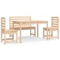 vidaXL Juego de comedor de jardín 4 piezas madera maciza de pino vidaXL Juego de comedor de jardín 4 piezas madera maciza de pino
