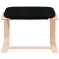 vidaXL Sillón de relax con taburete tela negro vidaXL Sillón de relax con taburete tela negro