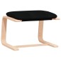 vidaXL Sillón de relax con taburete tela negro vidaXL Sillón de relax con taburete tela negro
