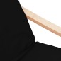vidaXL Sillón de relax con taburete tela negro vidaXL Sillón de relax con taburete tela negro