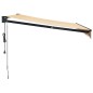 vidaXL Toldo retráctil automático amarillo y blanco 3,5x2,5 m