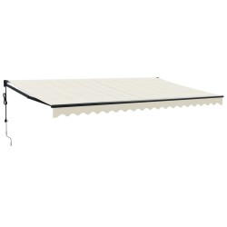 vidaXL Toldo retráctil automático color crema 5x3 m