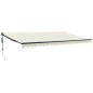 vidaXL Toldo retráctil automático color crema 5x3 m vidaXL Toldo retráctil automático color crema 5x3 m