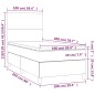 vidaXL Cama box spring con colchón terciopelo negro 100x200 cm vidaXL Cama box spring con colchón terciopelo negro 100x200 cm