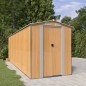 vidaXL Cobertizo jardín acero galvanizado marrón claro 192x606x223 cm vidaXL Cobertizo jardín acero galvanizado marrón claro 192x606x223 cm
