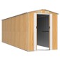vidaXL Cobertizo jardín acero galvanizado marrón claro 192x606x223 cm vidaXL Cobertizo jardín acero galvanizado marrón claro 192x606x223 cm
