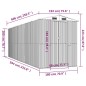 vidaXL Cobertizo jardín acero galvanizado marrón claro 192x606x223 cm vidaXL Cobertizo jardín acero galvanizado marrón claro 192x606x223 cm