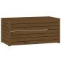 vidaXL Juego cajas de jardín 4 pzs madera maciza pino gris marrón miel