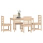 vidaXL Juego de comedor de jardín 5 piezas madera maciza de pino