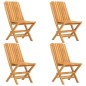 vidaXL Juego de comedor para jardín 5 piezas madera maciza de teca vidaXL Juego de comedor para jardín 5 piezas madera maciza de teca