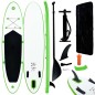 vidaXL Juego de tabla de paddle surf hinchable verde y blanco vidaXL Juego de tabla de paddle surf hinchable verde y blanco