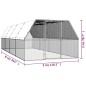 vidaXL Jaula gallinero de exterior de acero galvanizado 3x8x2 m vidaXL Jaula gallinero de exterior de acero galvanizado 3x8x2 m