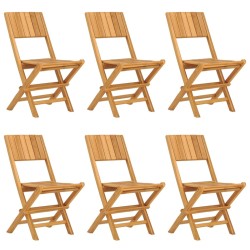 vidaXL Sillas de jardín plegables 6 uds madera maciza teca 47x61x90 cm