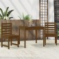vidaXL Mesa y sillas de jardín 3 pzas madera maciza pino marrón miel vidaXL Mesa y sillas de jardín 3 pzas madera maciza pino marrón miel