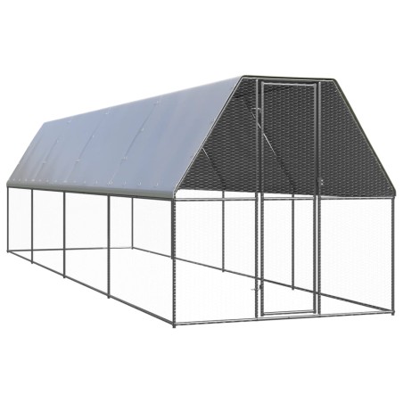 vidaXL Jaula gallinero de exterior de acero galvanizado 2x8x2 m