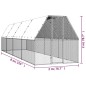 vidaXL Jaula gallinero de exterior de acero galvanizado 2x8x2 m vidaXL Jaula gallinero de exterior de acero galvanizado 2x8x2 m