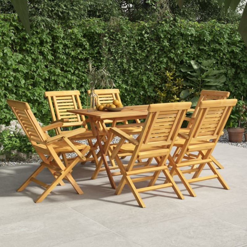 vidaXL Sillas de jardín plegables 6 uds madera maciza teca 56x63x90 cm vidaXL Sillas de jardín plegables 6 uds madera maciza teca 56x63x90 cm