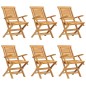 vidaXL Sillas de jardín plegables 6 uds madera maciza teca 56x63x90 cm vidaXL Sillas de jardín plegables 6 uds madera maciza teca 56x63x90 cm