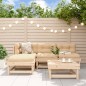 vidaXL Juego de sofás de jardín 5 piezas madera maciza de pino vidaXL Juego de sofás de jardín 5 piezas madera maciza de pino