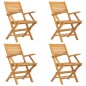 vidaXL Sillas de jardín plegables 4 uds madera maciza teca 55x62x90 cm vidaXL Sillas de jardín plegables 4 uds madera maciza teca 55x62x90 cm